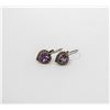 Image 1 : SILVER AND AMETHYST HEART EARRINGS