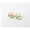 Image 1 : ABALONE SHELL STYLE FLOWER EARRINGS