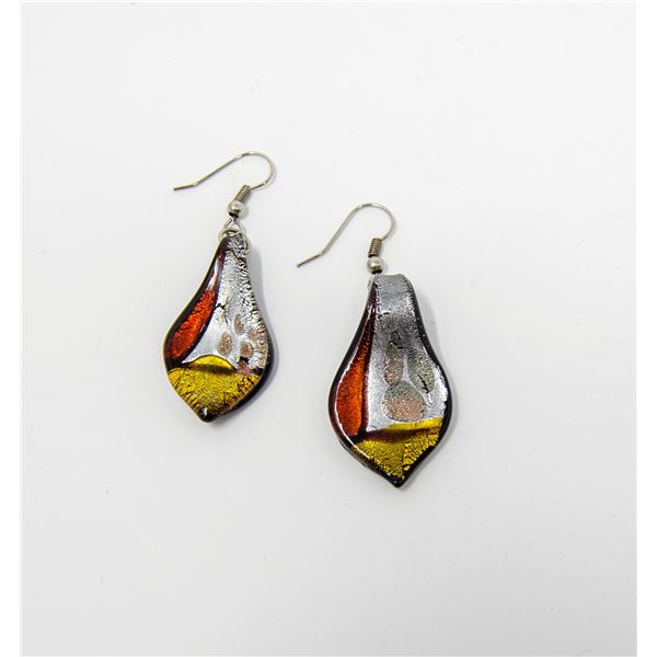 ITALIAN GLASS DROP EARRINGS