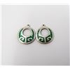 Image 1 : 925 SILVER W MALACHITE INLAY EARRINGS