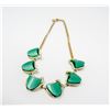 Image 1 : GOLD TONE AND GREEN COSTUME NECKLACE