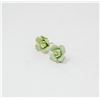 Image 1 : GREEN FLOWER STUD EARRINGS