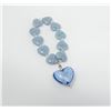 Image 1 : BLUE GLASS HEART STONE BRACELET