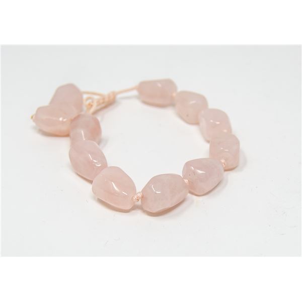 ROSE QUARTZ BEADED BRACELET
