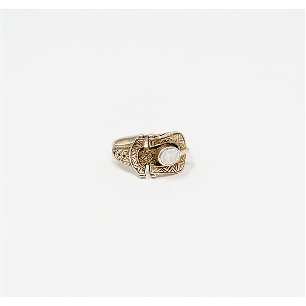 925 SILVER BUCKLE RING SIZE 5