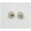 Image 1 : SILVER TONE WIRE FLOWER STUD EARRINGS
