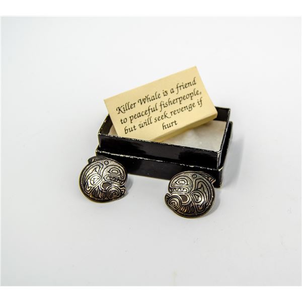 INDIGENOUS SILVER WHALE EARRINGS
