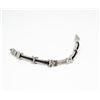 Image 1 : STAINLESS STEEL AND BLACK BRACELET 7.5"
