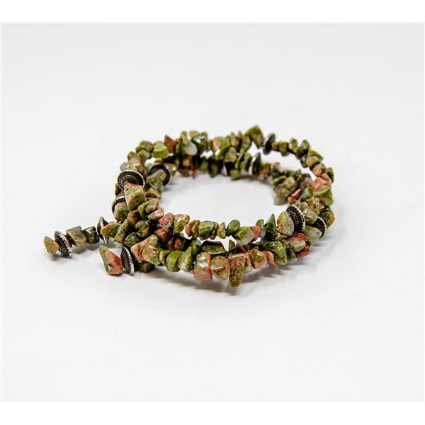 UNAKITE STONE BEADED NECKLACE