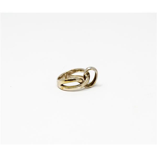 925 SILVER KNOTTED DESIGN RING SIZE 5.75