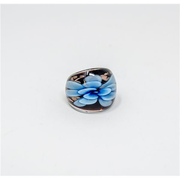 ITALIAN BLOWN GLASS RING SIZE 6