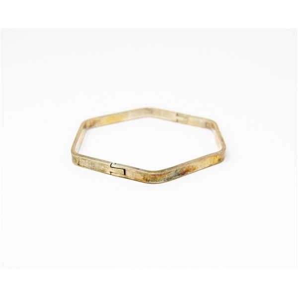 925 SILVER HEXAGON BANGLE