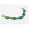 Image 1 : 8" MURANO STYLE GLASS BRACELET