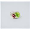 Image 1 : FLORAL AND RESIN RING SIZE 6.5