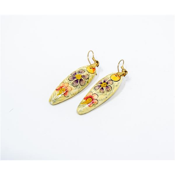 VINTAGE FLOWER AND FRUIT DROP EARRINGS