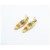 Image 1 : VINTAGE FLOWER AND FRUIT DROP EARRINGS