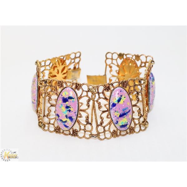 VINTAGE GOLD TONE COSTUME JEWELLERY BRACELET