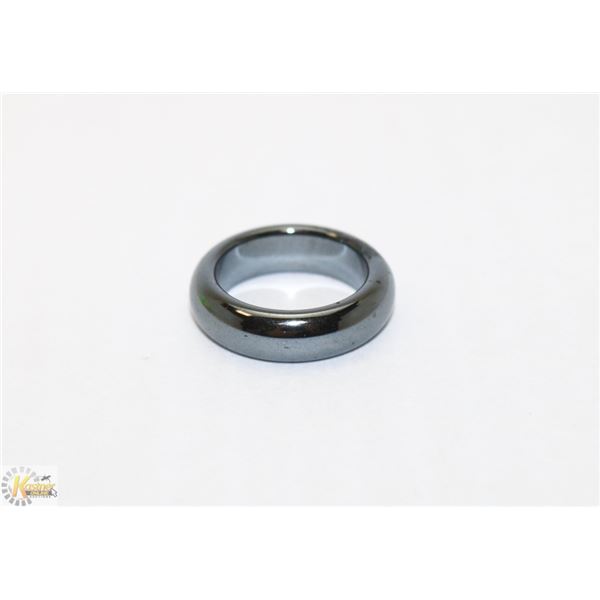 HEMATITE BAND RING SIZE 4