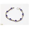 Image 1 : 925 SILVER BRACELET WITH BOUE INLAY 7.5"