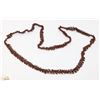 Image 1 : 56" BEADED SEED NECKLACE FLORAL PATTERN