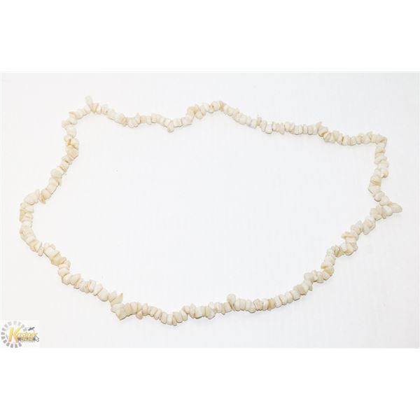 WHITE SHELL BEADED NECKLACE