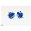 Image 1 : BLUE BEADED CLIP EARRINGS