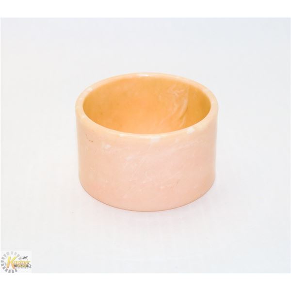 VINTAGE PINK SWIRL PLASTIC CUFF BRACELET
