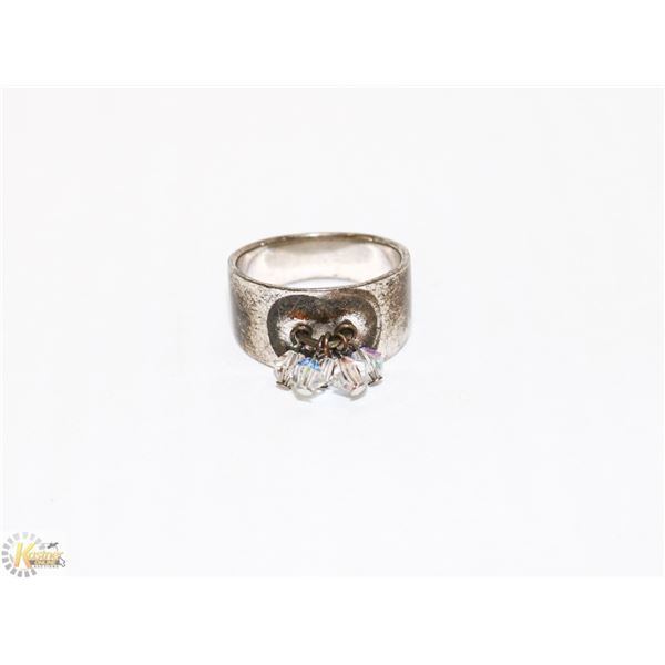 SILVER BAND WITH BOREALIS CRYSTALS SIZE 6.75