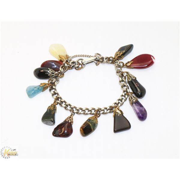 MULTI SEMI PRECIOUS STONE BRACELET