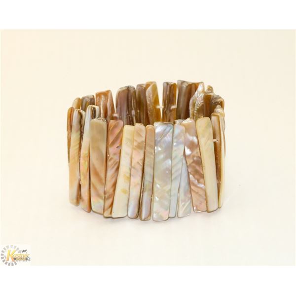 MULTI PIECE ABALONE SHELL BRACELET