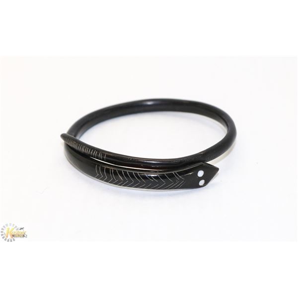 BLACK SNAKE WRAP BRACELET