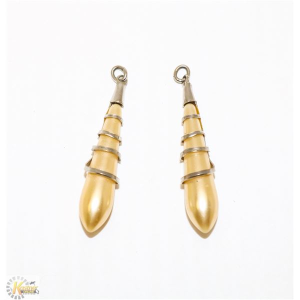 LONG PEARLESCENT DROP EARRINGS