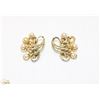 Image 1 : GOLD TONE AND FAUX PEARL CLIP EARRINGS
