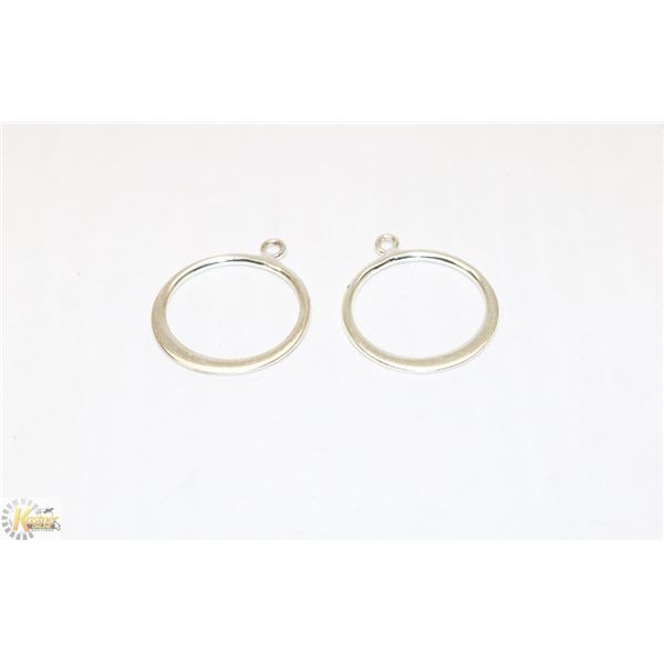 PAIR OF 925 SILVER HOOP EARRINGS