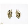 Image 1 : SILVER TONE LEAF CLIP EARRINGS