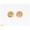 Image 1 : GOLD TONE CIRCULAR FILIGREE CLIP EARRINGS