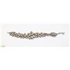 Image 1 : 7.5" 925 SILVER MULTI STRAND BEADED BRACELET
