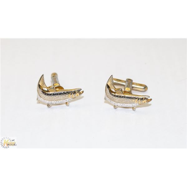 VINTAGE 1960S FISH CUFFLINKS