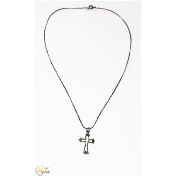 925 SILVER NECKLACE AND CROSS