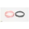 Image 1 : PAIR OF 1950S GREY AND PINK BAKELITE BANGLES