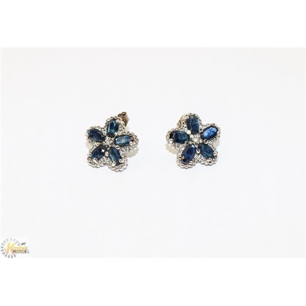 925 SILVER AND MULTI SAPPHIRE EARRINGS