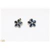 Image 1 : 925 SILVER AND MULTI SAPPHIRE EARRINGS