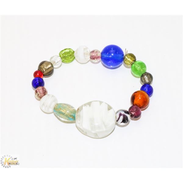 GLASS BEADED STRETCH BRACELET