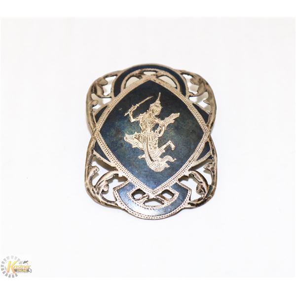 STERLING SILVER THAI SIAM BROOCH