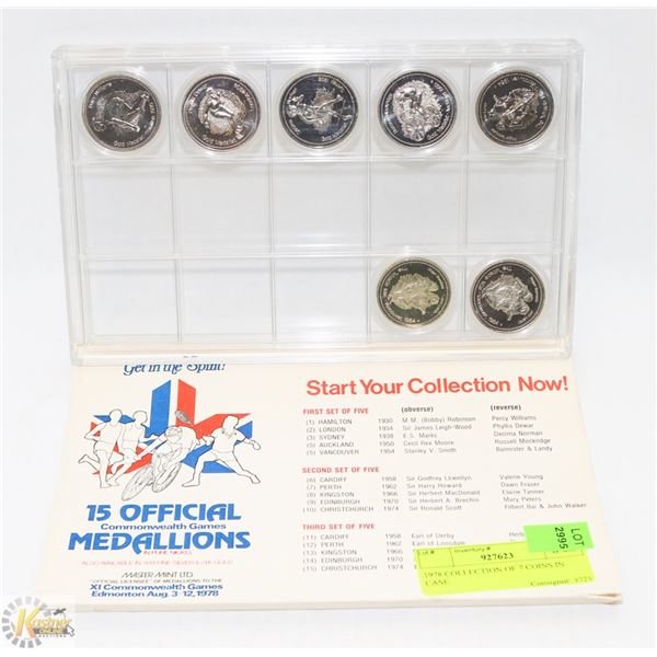 1978 COLLECTION OF 7 COINS IN CASE