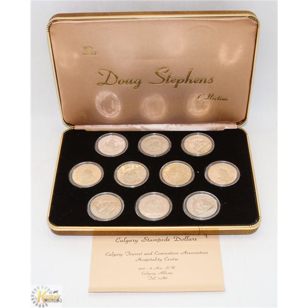 VINTAGE CALGARY STAMPEDE DOLLAR SET IN CASE WITH