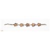 Image 1 : 925 FILIGREE FLOWER BRACELET 7.5"