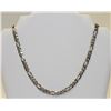 Image 1 : 16" STERLING SILVER FIGARO LINK CHAIN