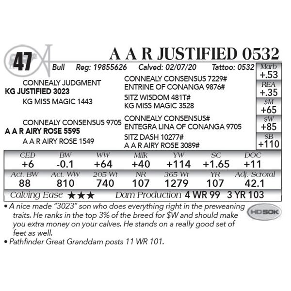 A A R Justified 0532