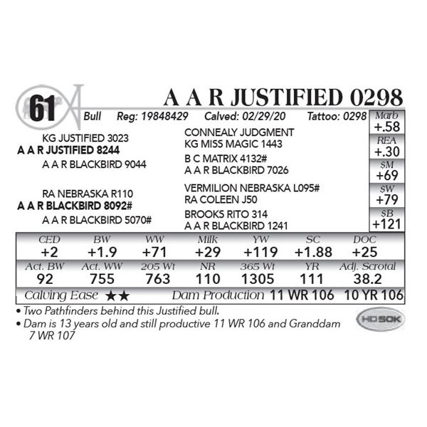 A A R Justified 0298